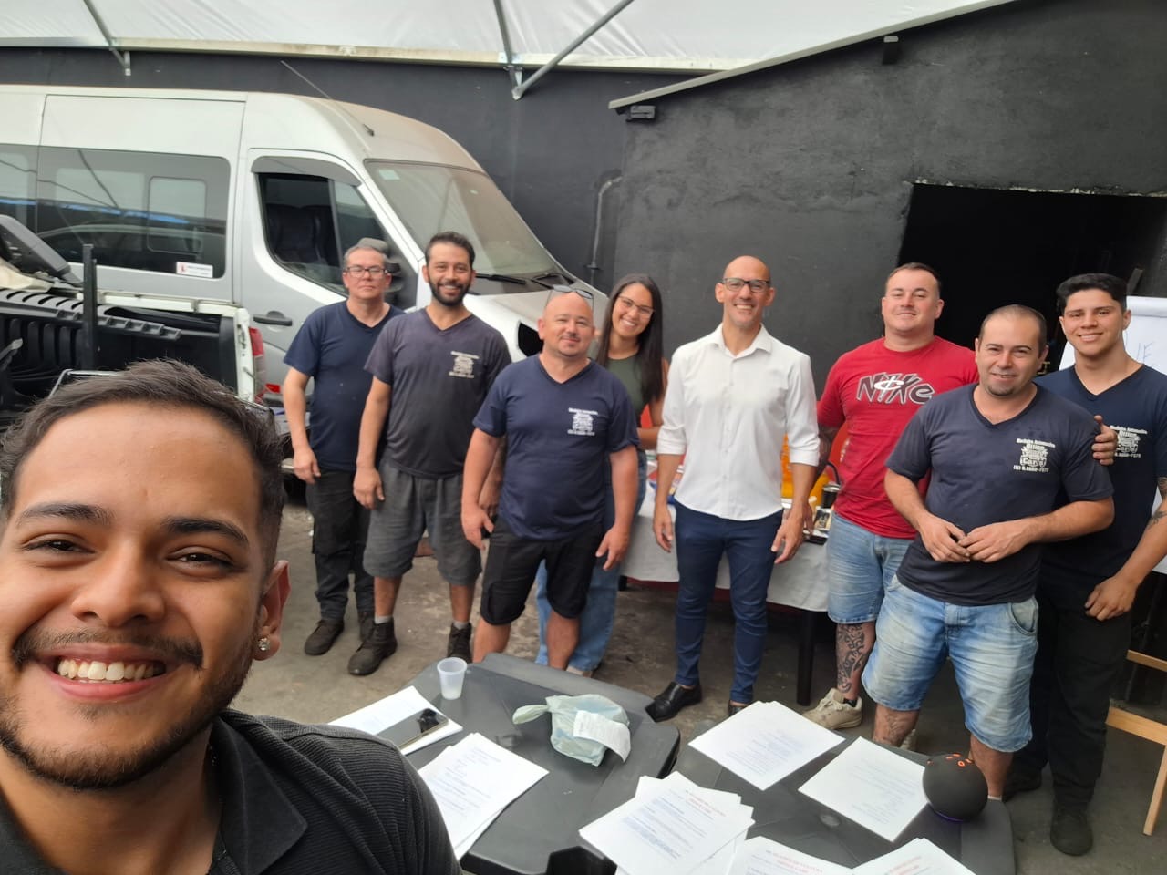 Evento de cultura com equipe engajada